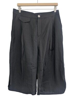 Luxmii Black Jager Bermuda Linen Shorts